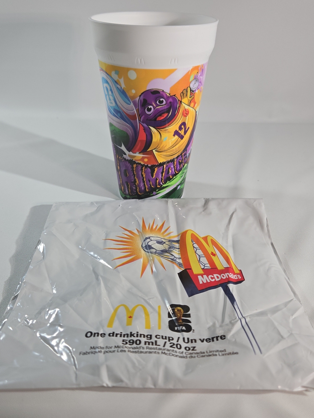 McDonald's Promotional Soccer Cup - Purple Character Design - Grimace